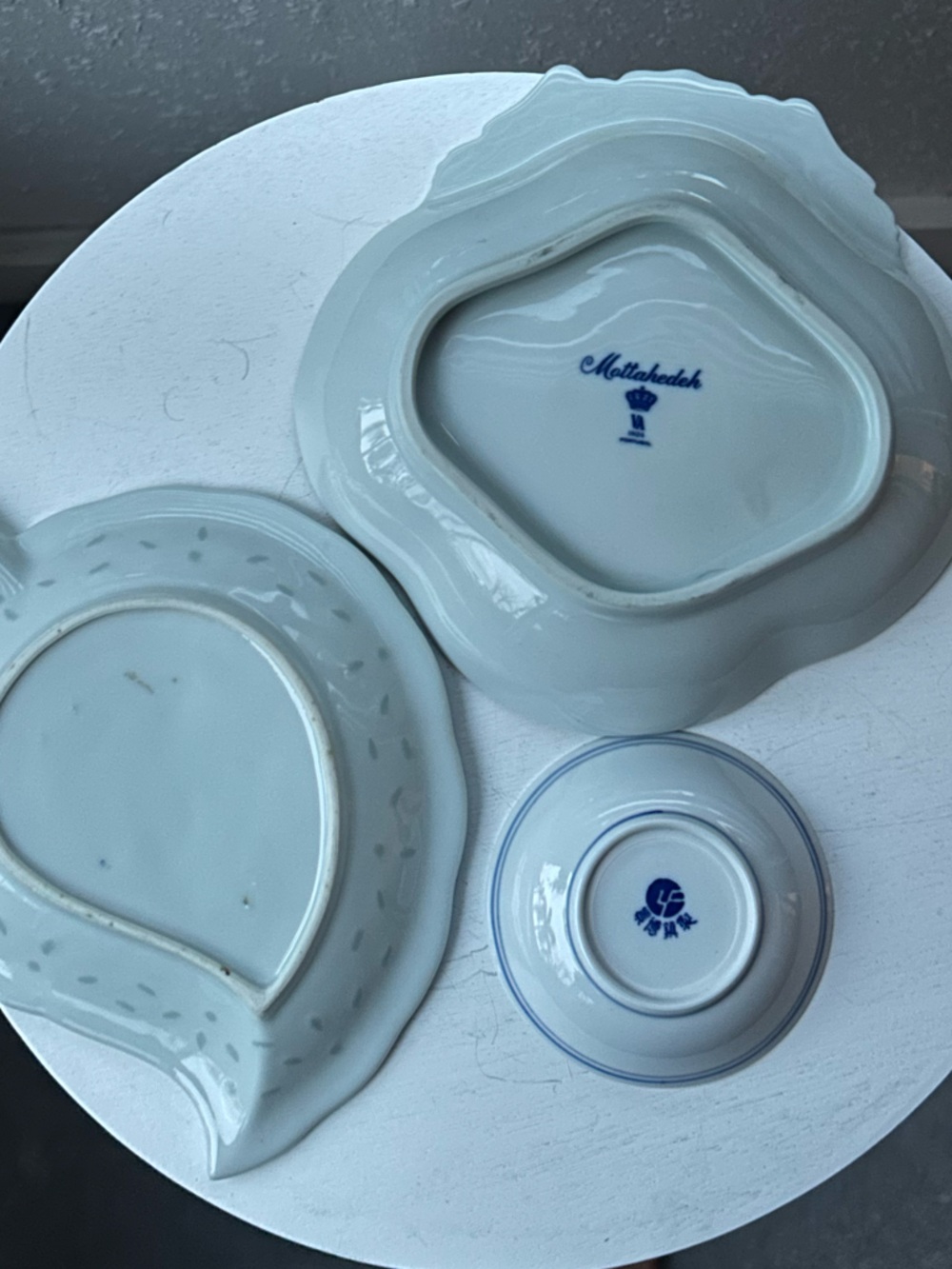 Blue and White Porcelain Trinket Dishes from the Orient. - Picture 2 of 5